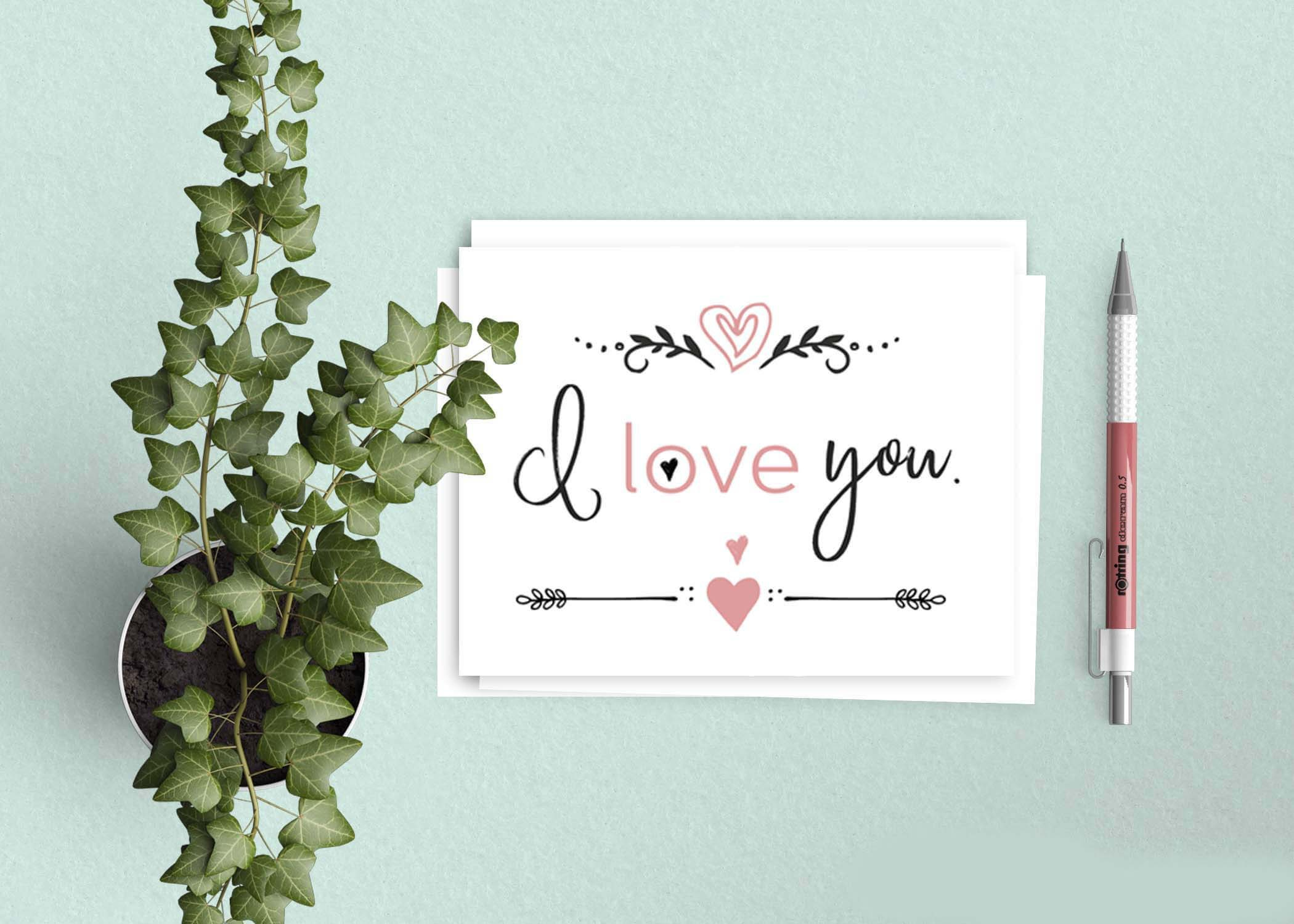 Free I Love You Cards | Free Valentine&amp;#039;S Day Printable regarding Printable I Love You Cards