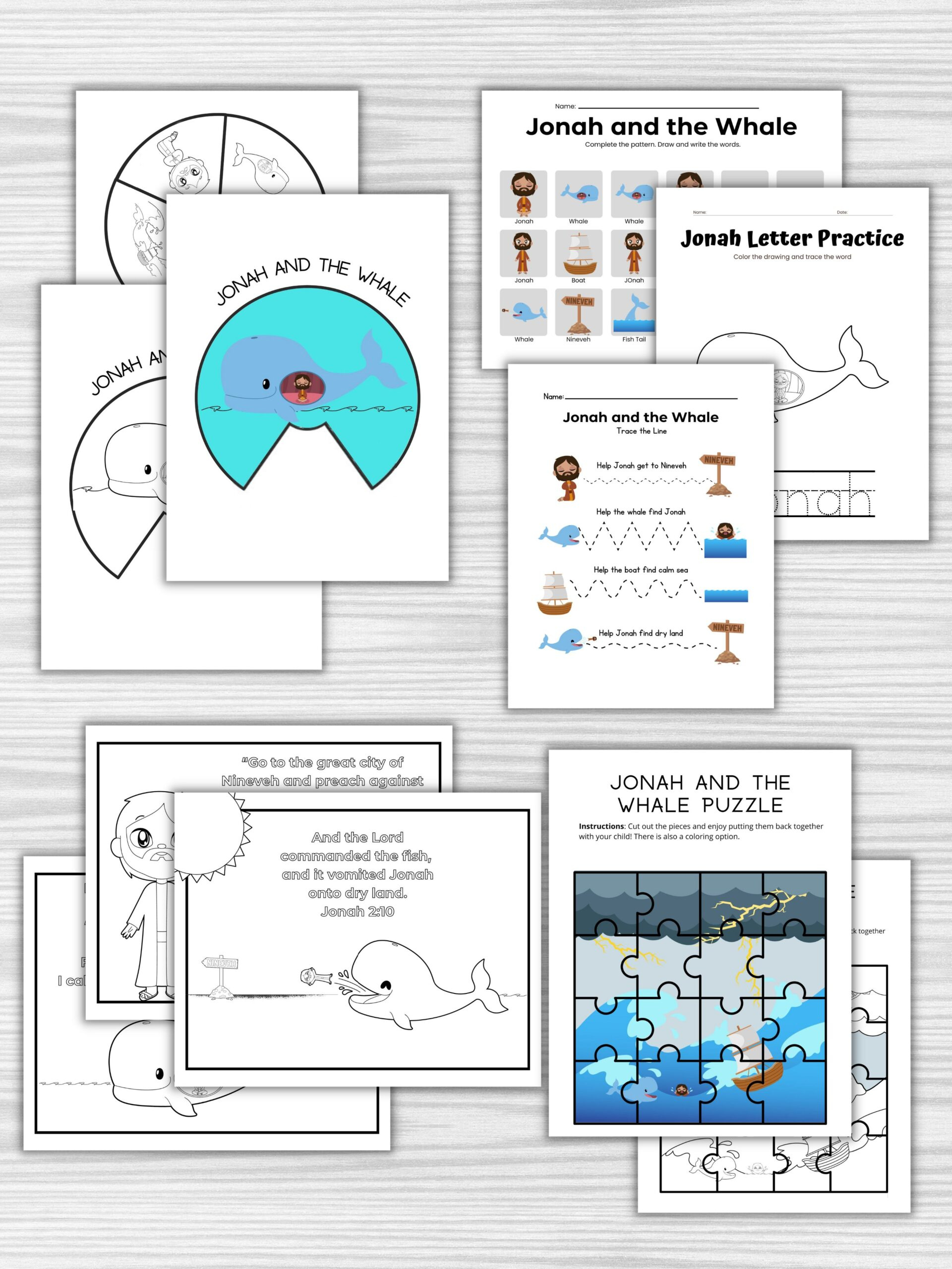 Free Jonah And The Whale Printables | Healing Home in Free Printable Jonah And The Whale Craft Template