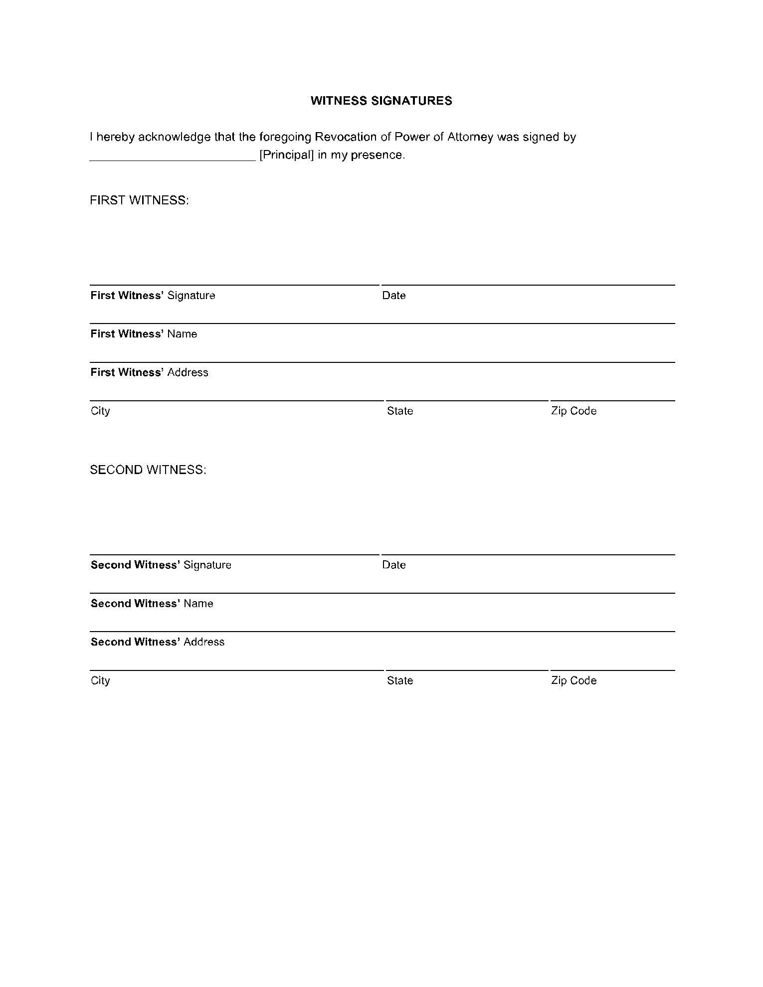 Free Power Of Attorney Revocation Form (Pdf) | Cocosign in Free Printable Revocation of Power of Attorney Form