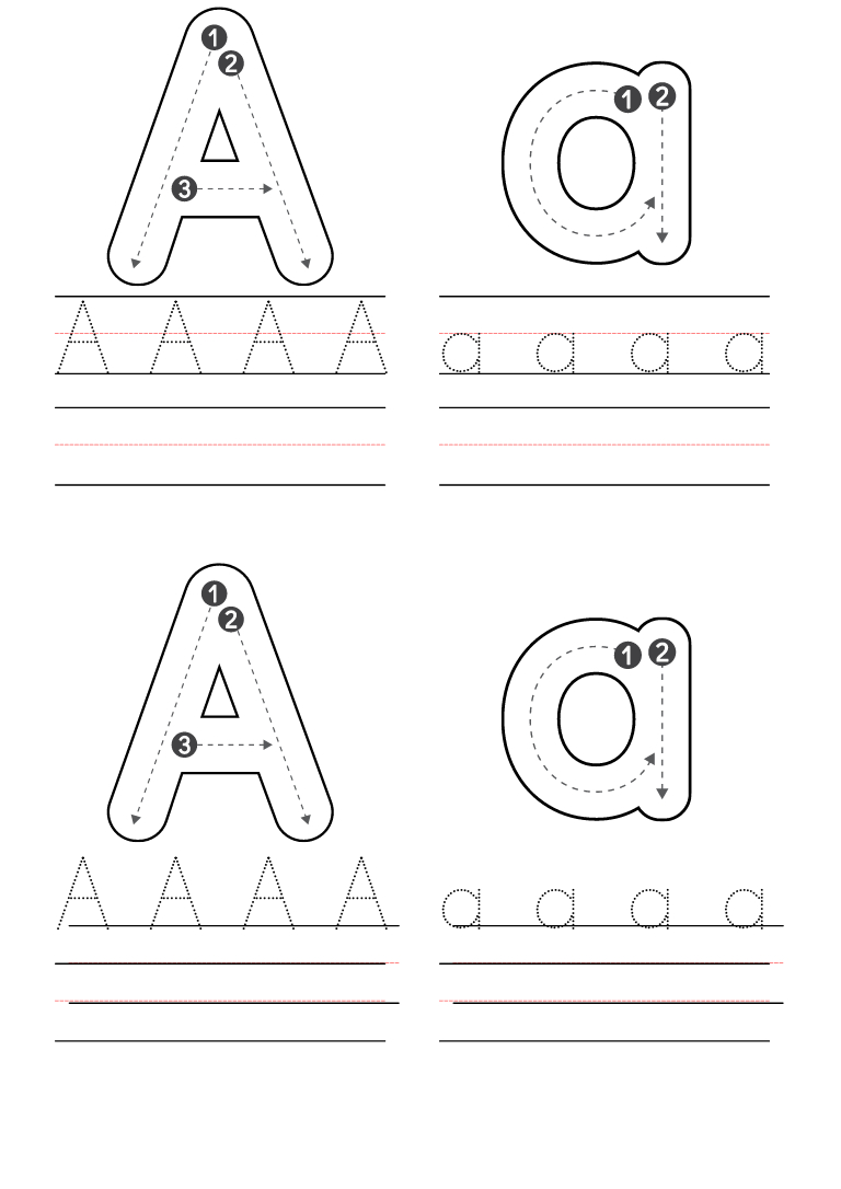 Free Preschool Letter A Worksheets Printable Pdf in Free Printable Letter A Worksheets For Preschoolers