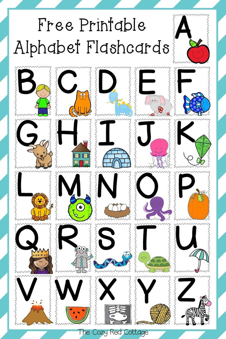 Free Printable Alphabet Flashcards pertaining to Alphabet Flash Cards Free Printable