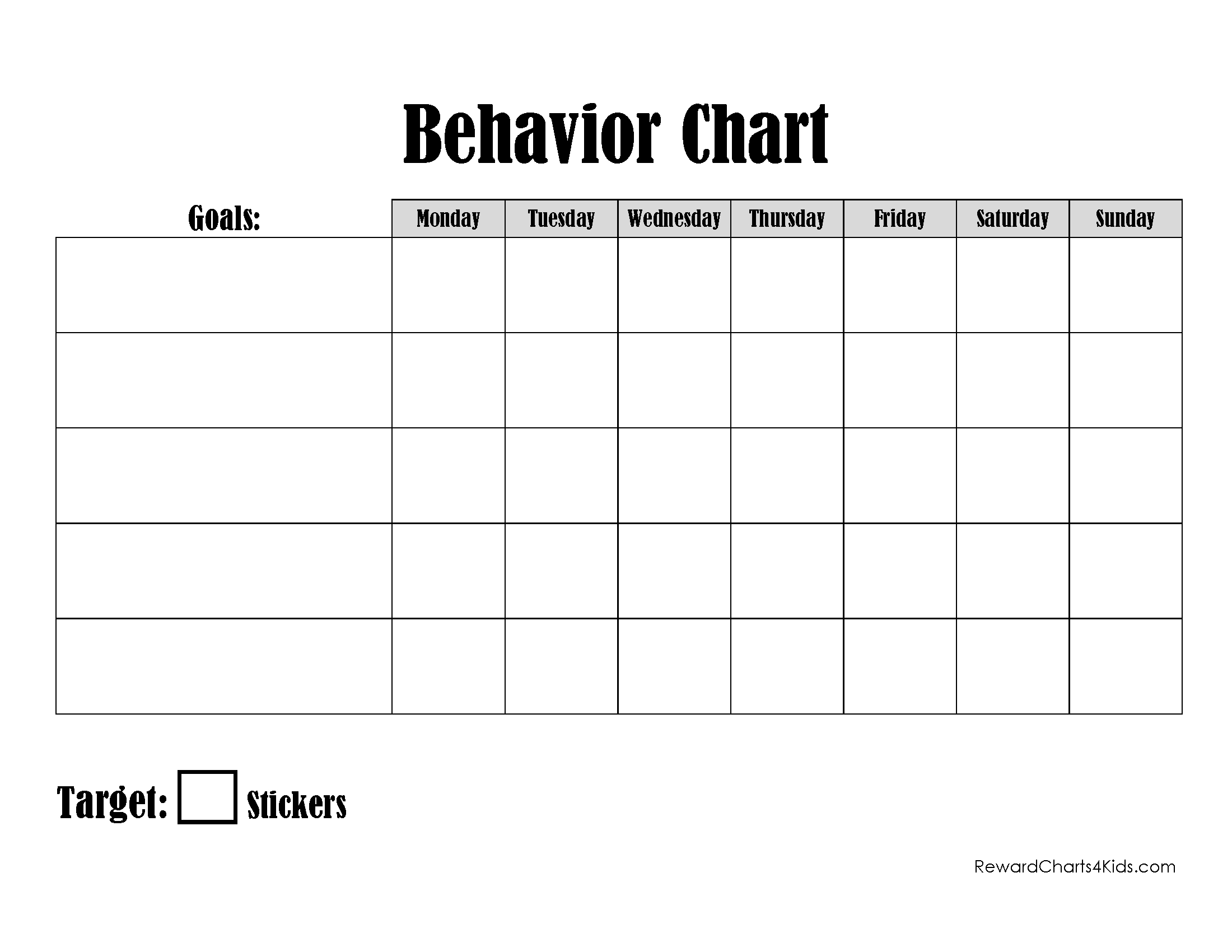 Free Printable And Editable Odd Behavior Chart regarding Free Printable Behavior Charts