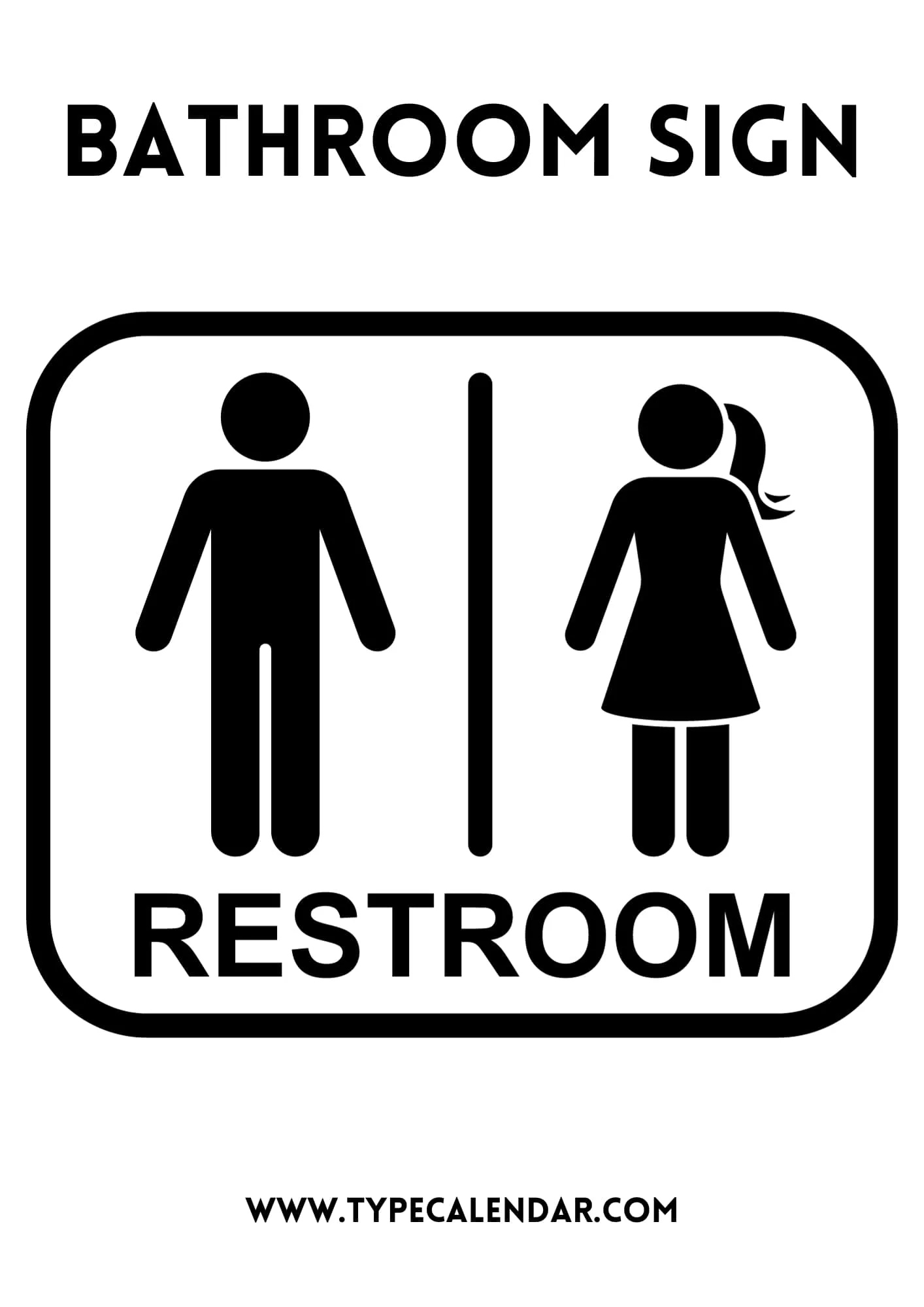 Free Printable Bathroom Sign Templates [Pdf] Toilet Sheet for Gender Neutral Bathroom Signs Printable