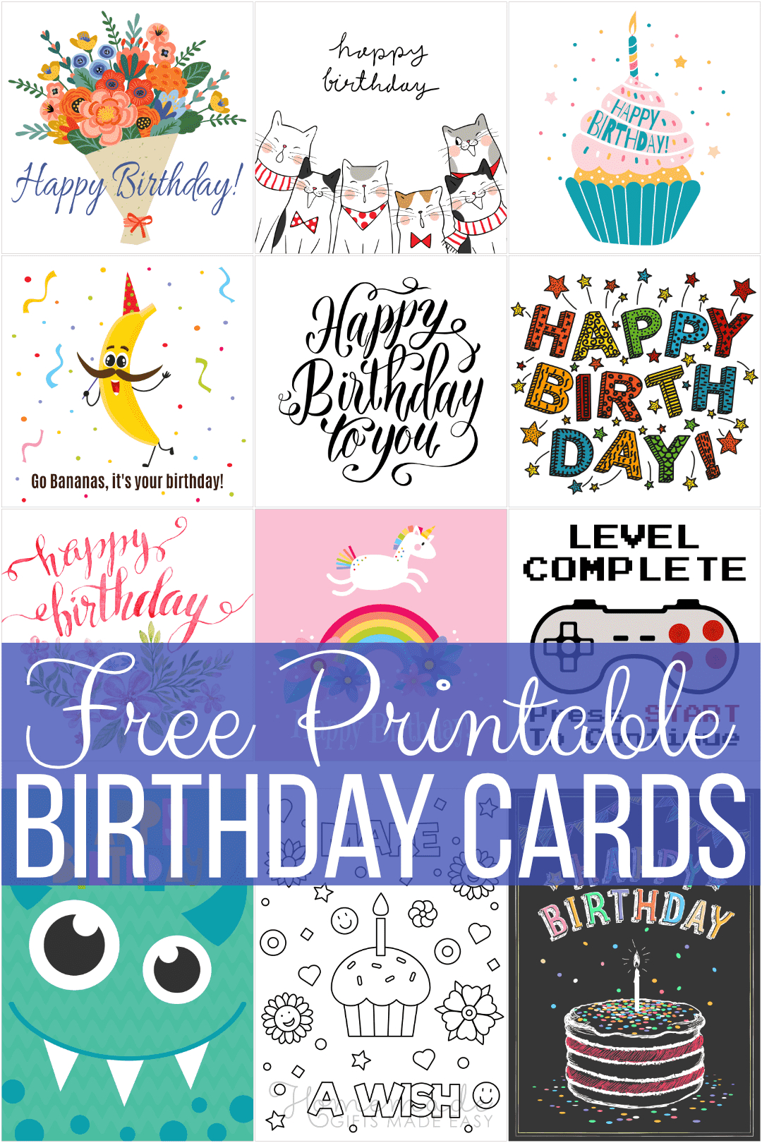 Free Printable Birthday Cards For Everyone with Printable Birthday Cards For Free