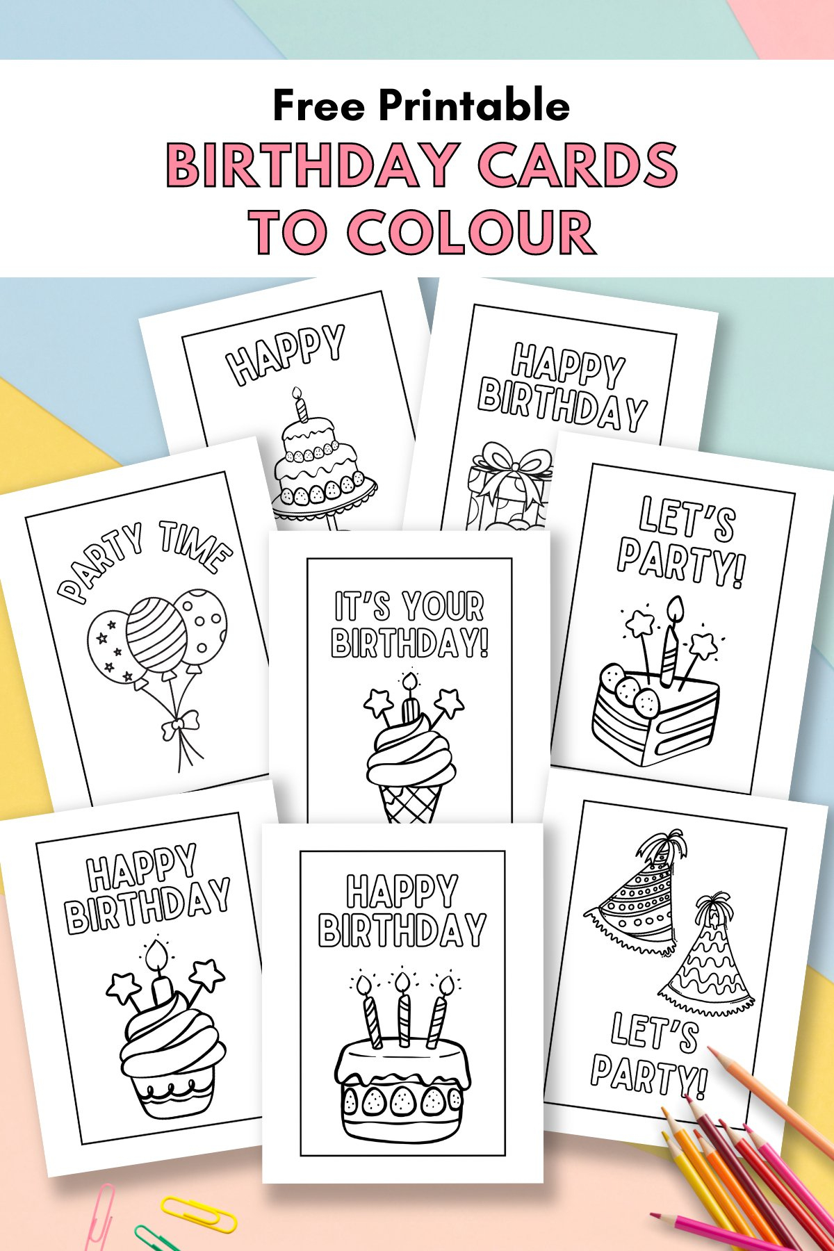 Free Printable Birthday Cards To Colour — Gathering Beauty with regard to Free Printable Happy Birthday Card