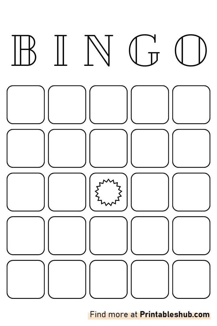 Free Printable Blank Bingo Cards Template [Pdf] (3X3, 4X4,5X5)(2 with regard to Blank Printable Bingo Cards