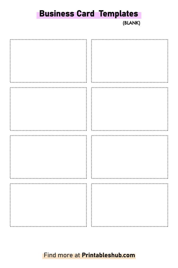 Free Printable Blank Business Card Template [Pdf Included] with Business Card Printable Template Free