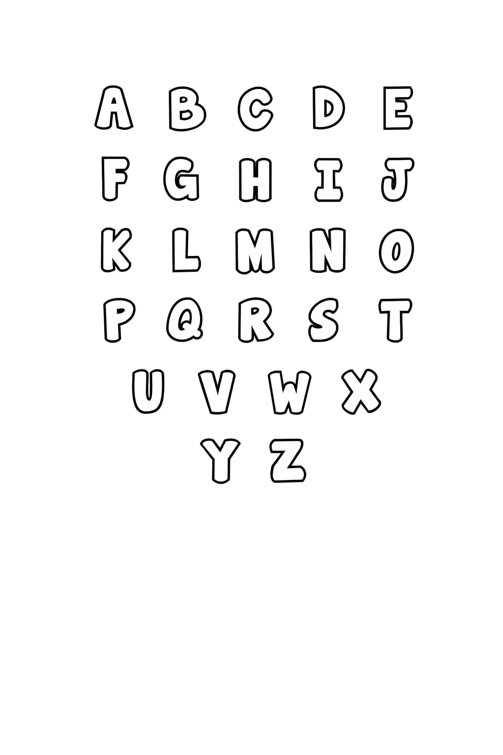 Free Printable Bubble Letter Stencils: Bubble Letters Set intended for Printable Bubble Letters Of The Alphabet