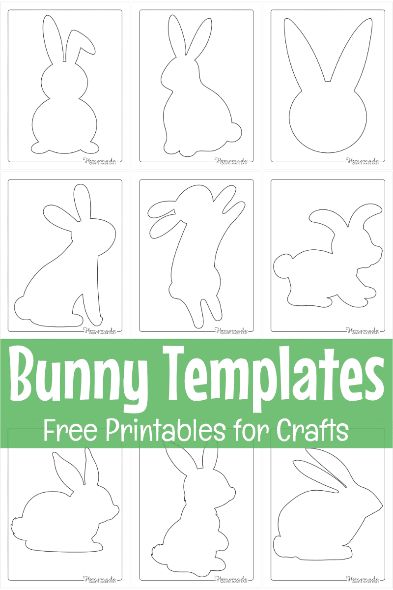 Free Printable Bunny Templates For Spring &amp;amp; Easter Crafts with regard to Free Bunny Template Free Printable