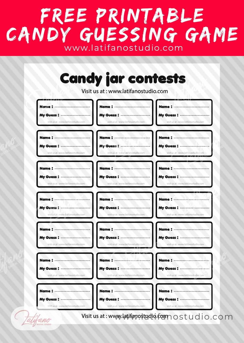 Free Printable Candy Guessing Game - Free Printable Candy Guessing regarding Free Printable Candy Guessing Game Sheet