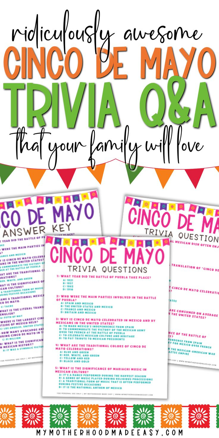 Free Printable Cinco De Mayo Trivia Questions &amp;amp; Answers Pdf with Cinco De Mayo Trivia Questions and Answers Printable