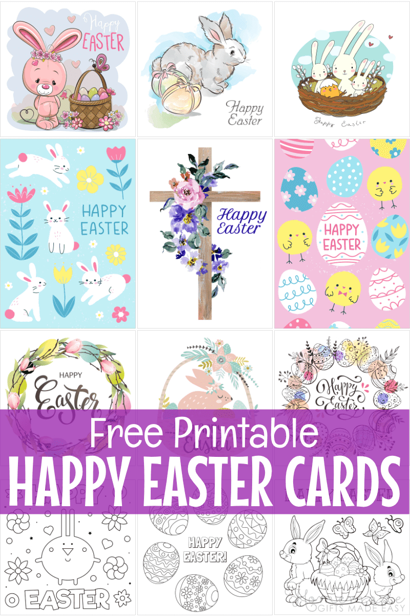Free Printable Easter Cards &amp;amp; Easter Card Templates To Color with regard to Printable Easter Cards For Free