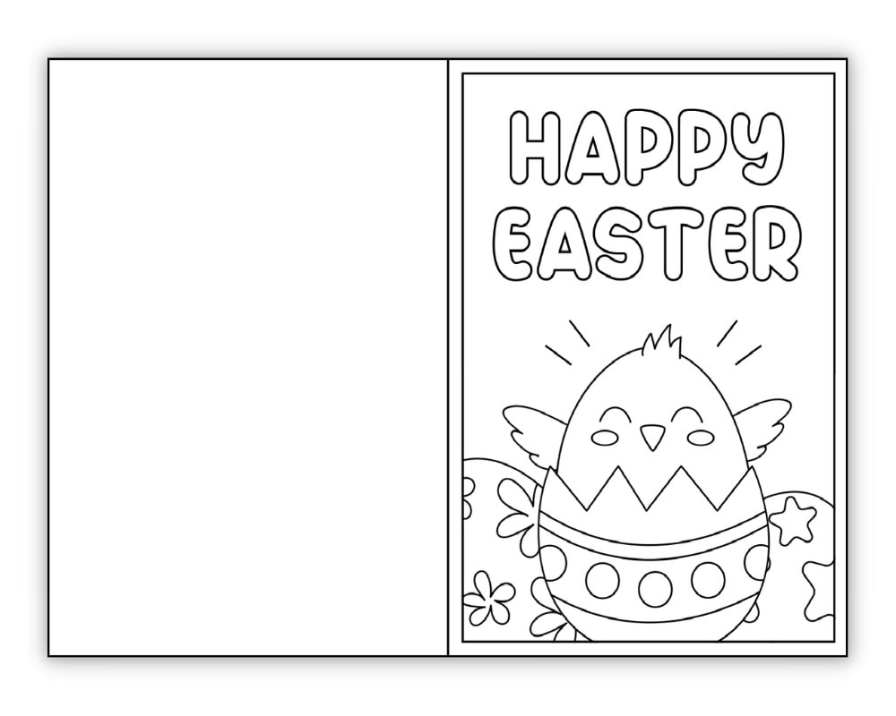 Free Printable Easter Cards To Color (Perfect For Kids!) - The intended for Printable Easter Cards For Free