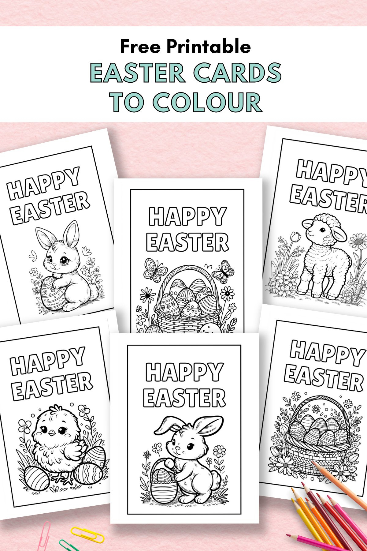 Free Printable Easter Cards To Colour — Gathering Beauty for Printable Easter Cards For Free