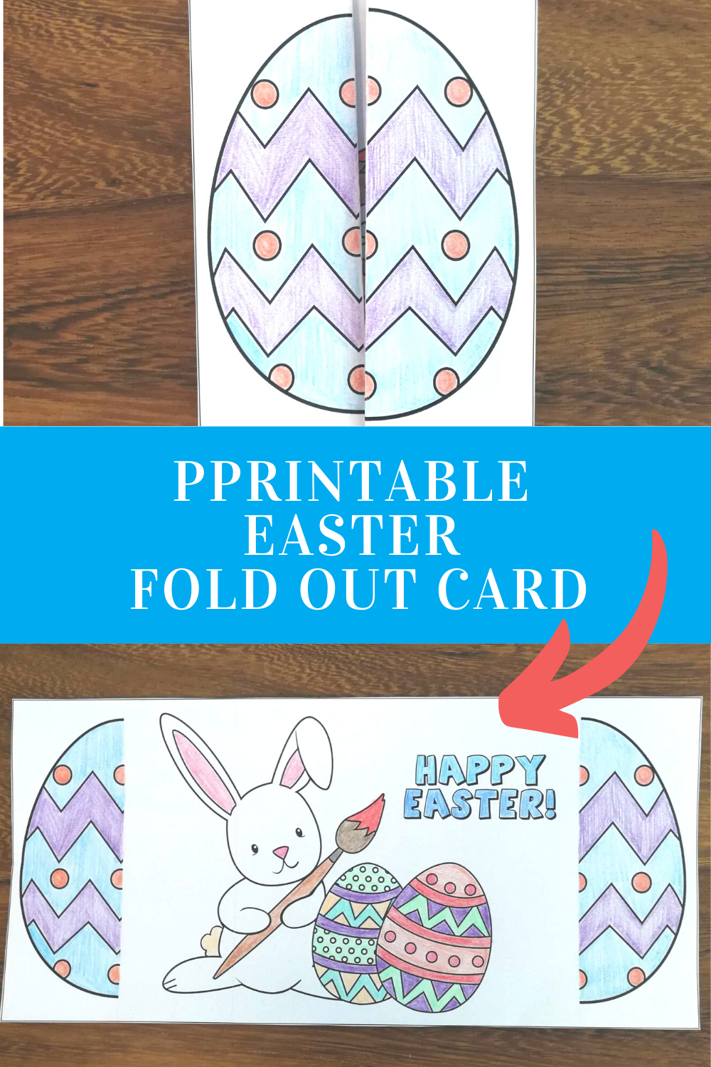 Free Printable Easter Fold Out Card - Lemon And Kiwi Designs inside Printable Easter Cards For Free