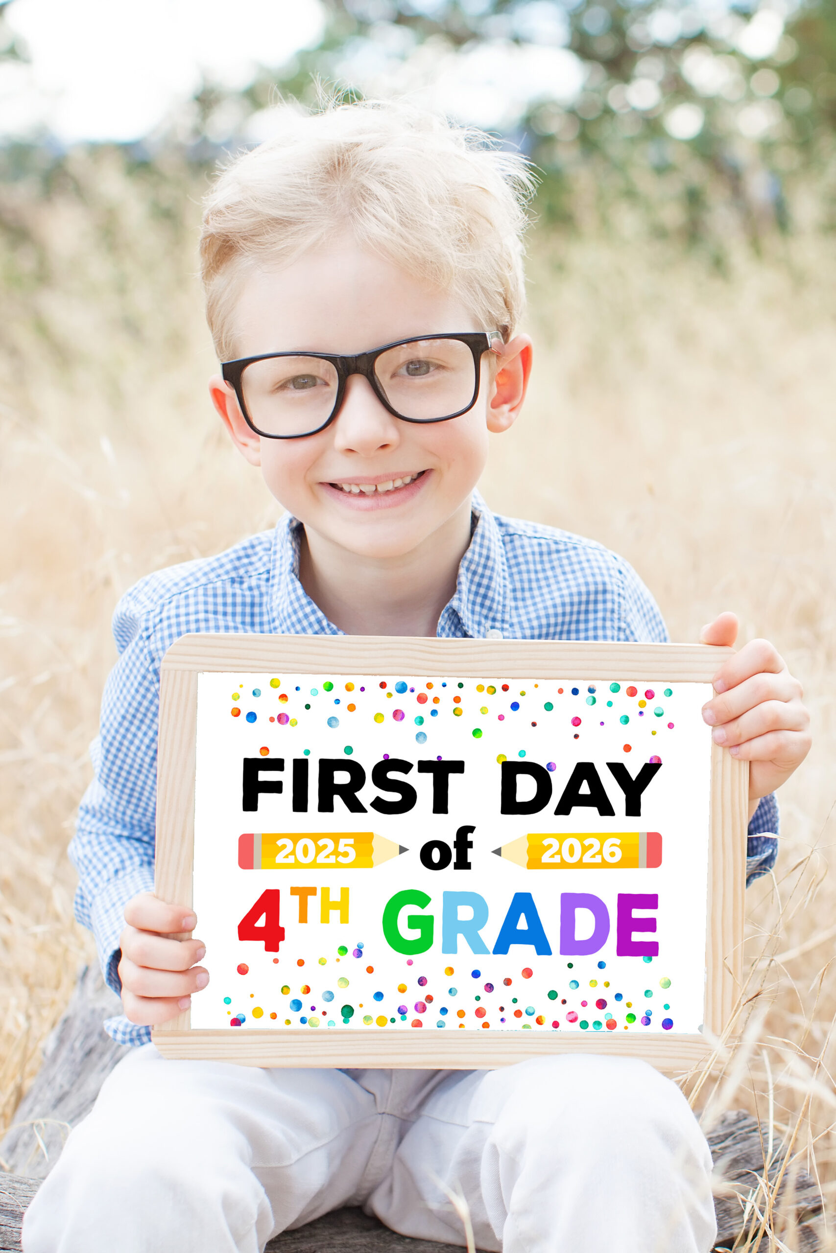 Free Printable First Day Of School Signs 2025-26 - Happiness Is regarding Free Printable First Day of School Sign Printable