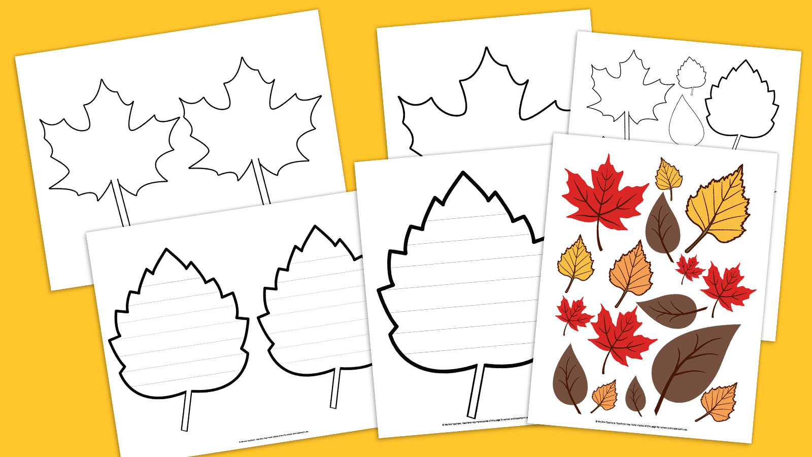 Free Printable Leaf Template Bundle For Fall for Free Printable Fall Leaves Template