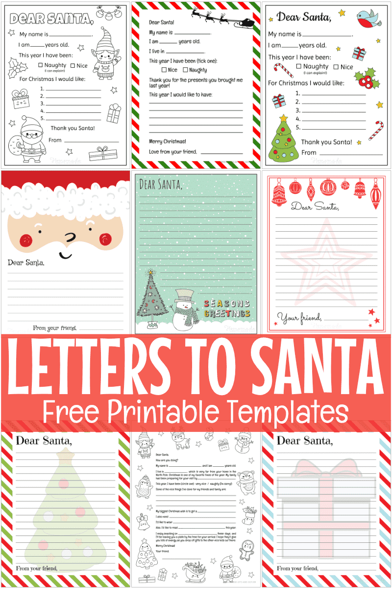 Free Printable Letter To Santa Templates inside Letter To Father Christmas Free Printable