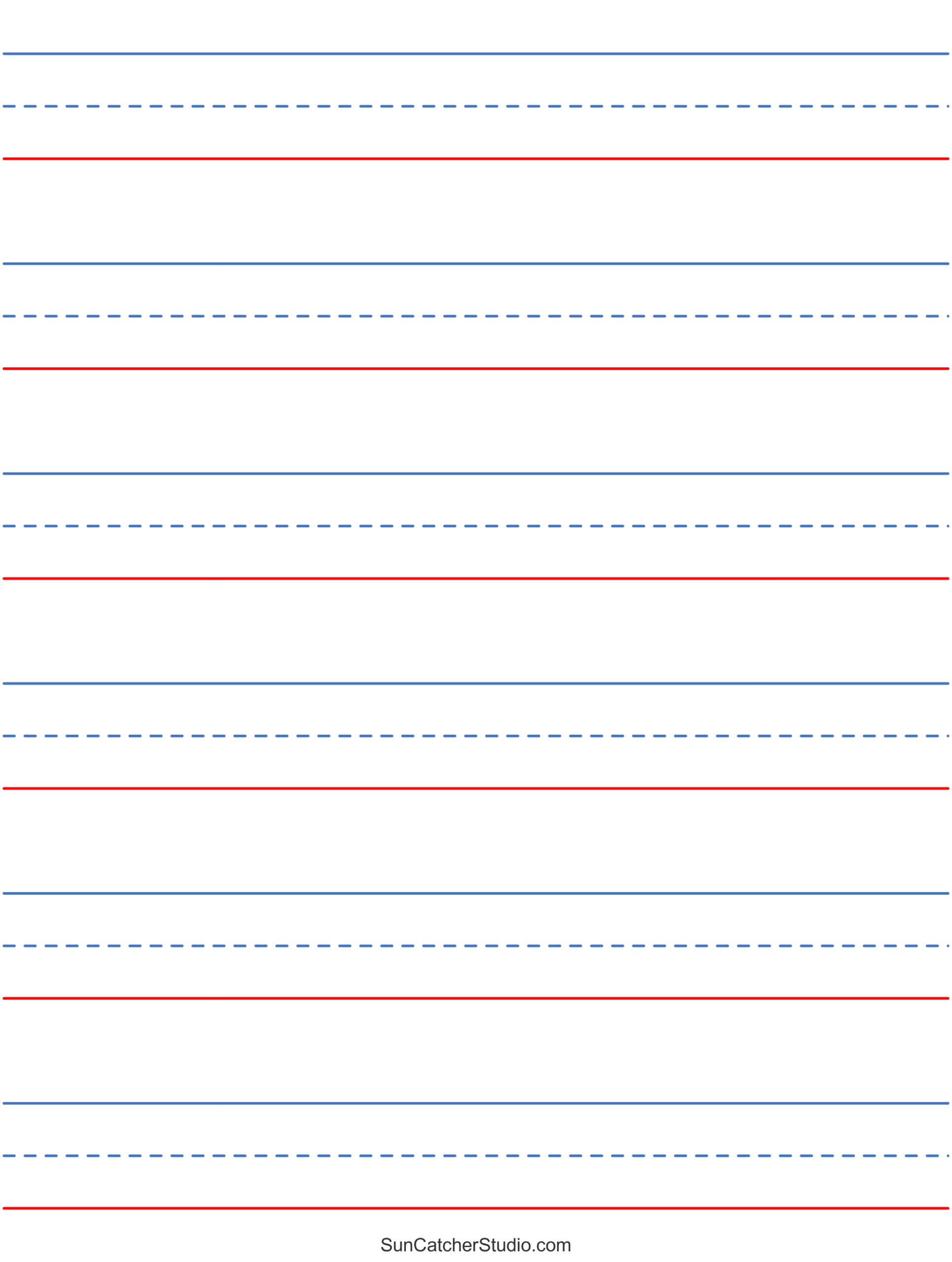 Free Printable Lined Paper (Handwriting, Notebook Templates pertaining to Full Page Lined Paper Printable