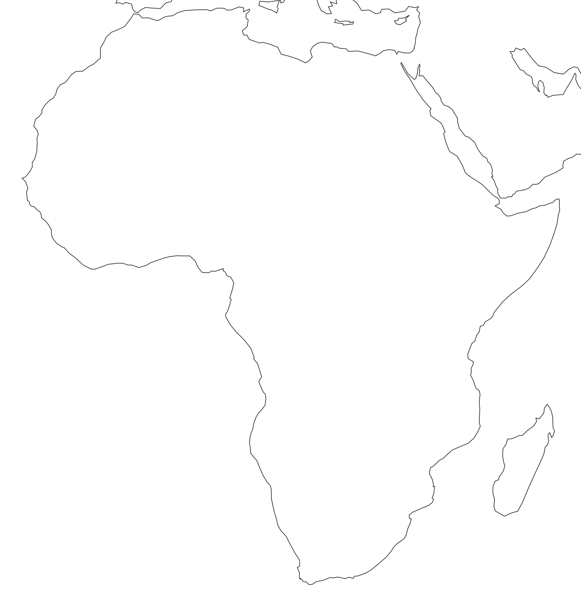 Free Printable Maps Of Africa inside Printable Map of Africa Blank