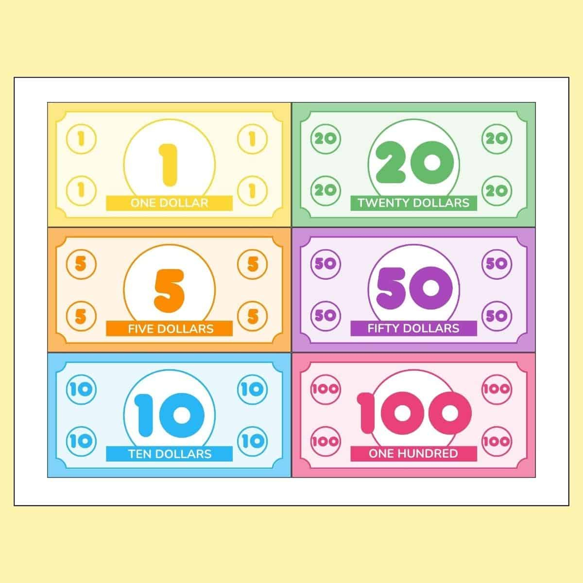 Free Printable Play Money For Classroom Or Kids&amp;#039; Games for Printable Play Money Free Download