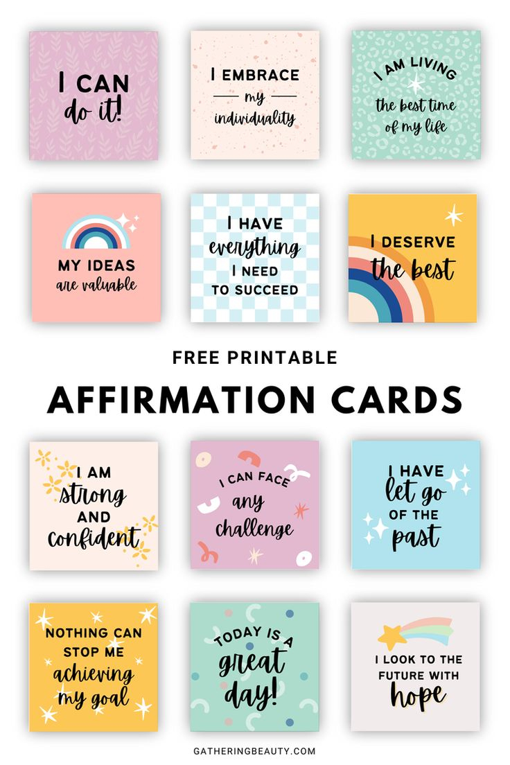 Free Printable Positive Affirmation Cards — Gathering Beauty intended for Positive Free Printable Quote Printable Affirmations