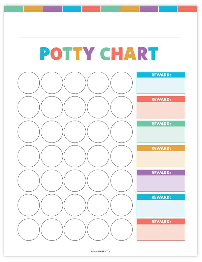 Free Printable Potty Training Chart | Free Instant Download within Free Printable Potty Sticker Chart