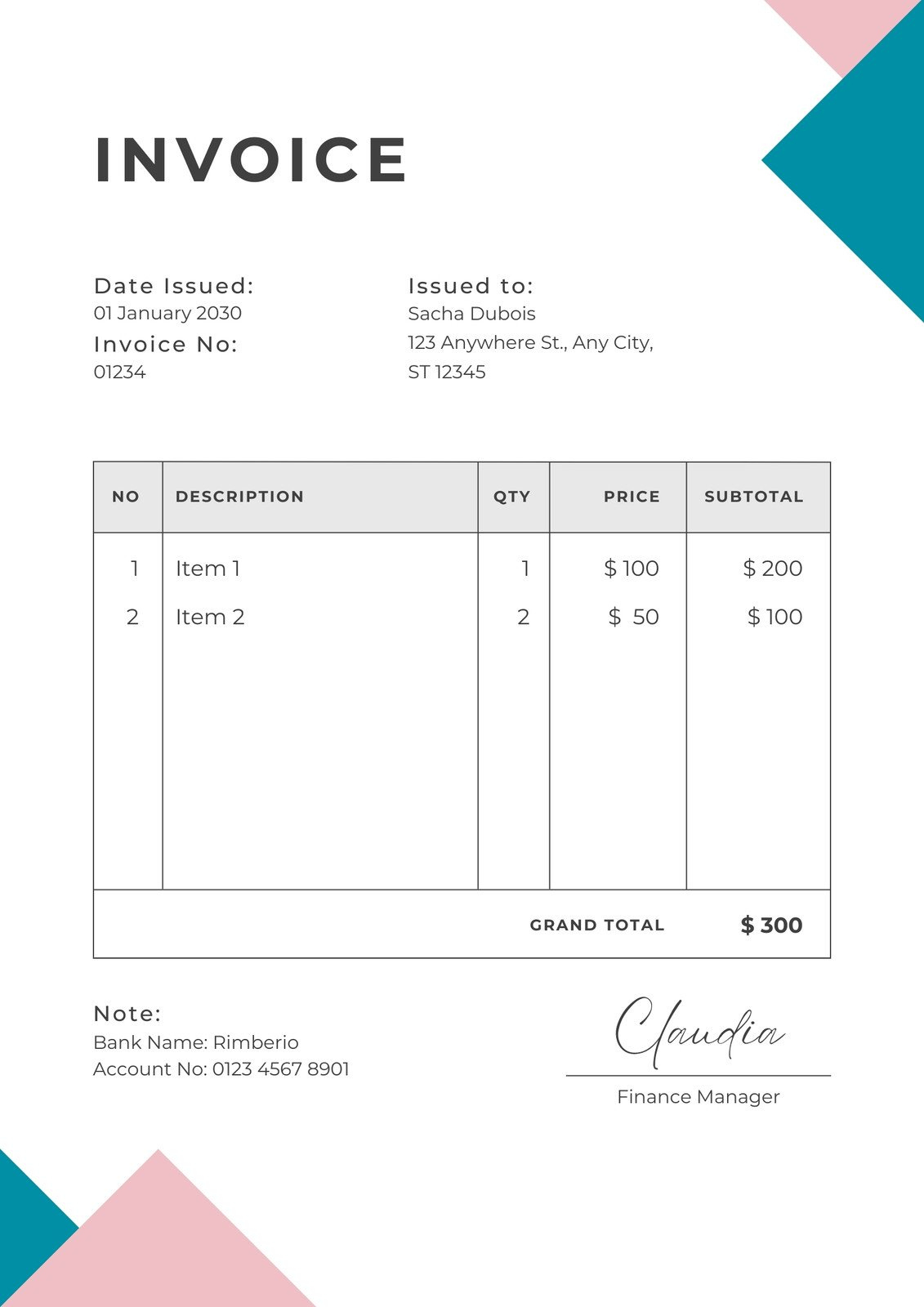 Free, Printable, Professional Invoice Templates To Customize | Canva with regard to Free Templates For Invoices Printable