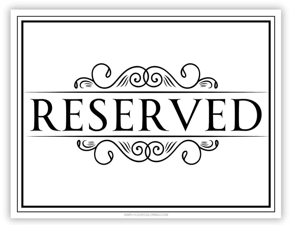 Free Printable Reserved Sign (Free Pdf Download) – Simply Love with regard to Printable Reserved Sign For Table