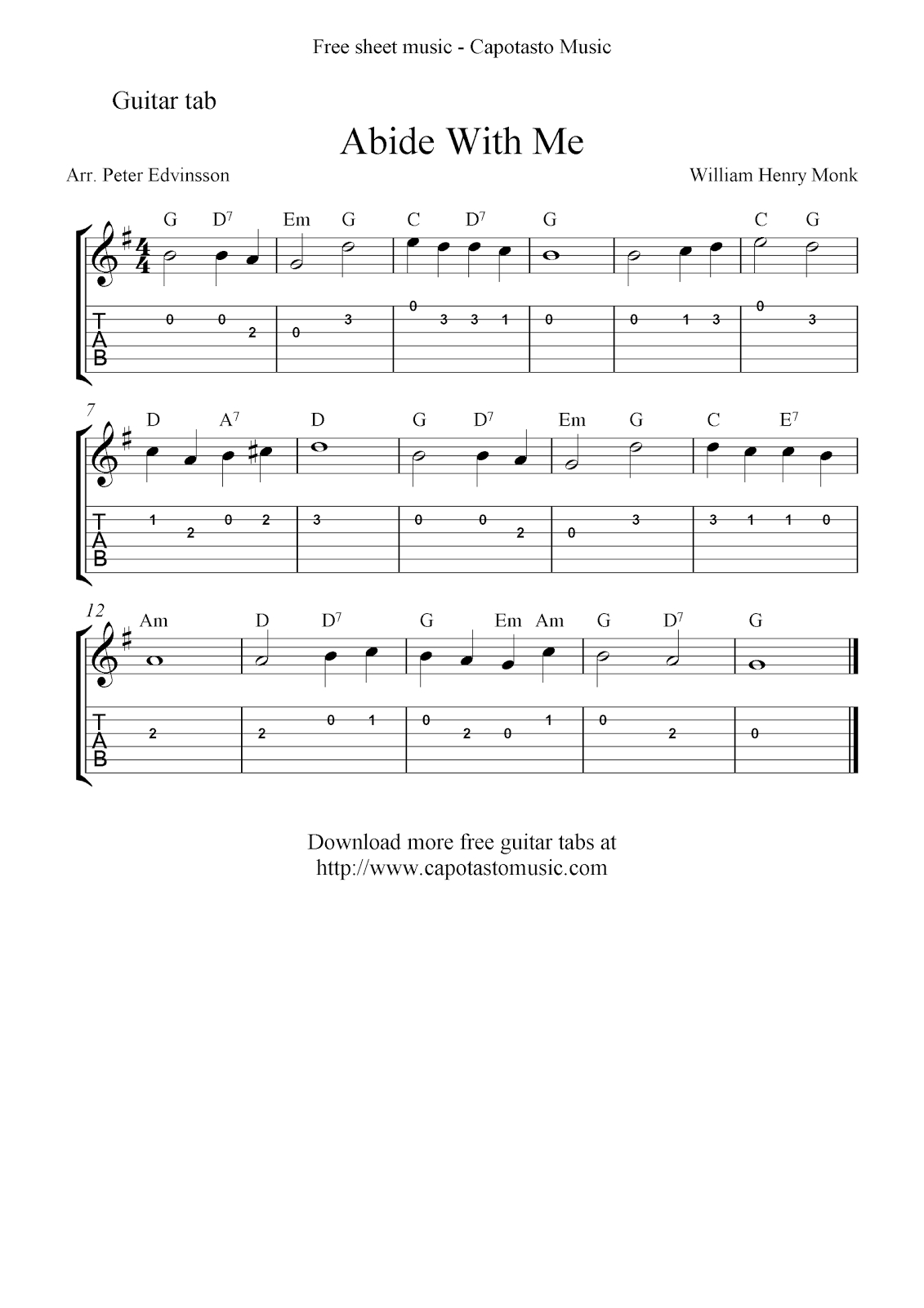 Free Printable Sheet Music For Guitar regarding Free Printable Sheet Music For Guitar