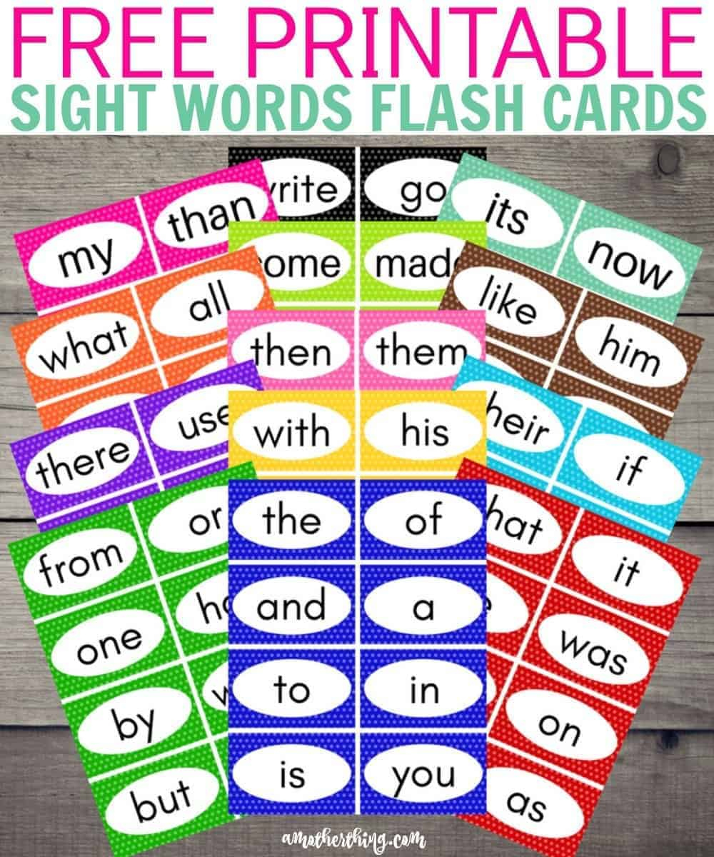 Free Printable Sight Words Flash Cards | It&amp;#039;S A Mother Thing throughout Free Kindergarten Sight Words Flash Cards Printable