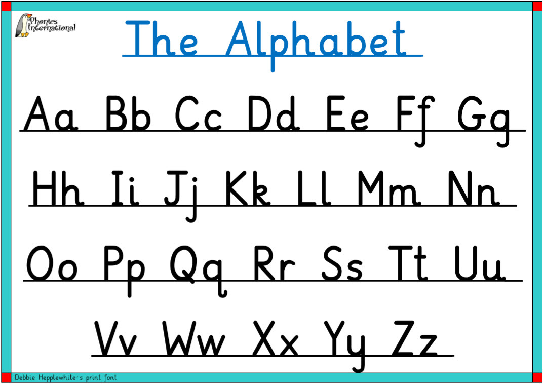 Free Resources – Debbie Hepplewhite Handwriting with Free Upper And Lower Case Alphabet Letters Printable