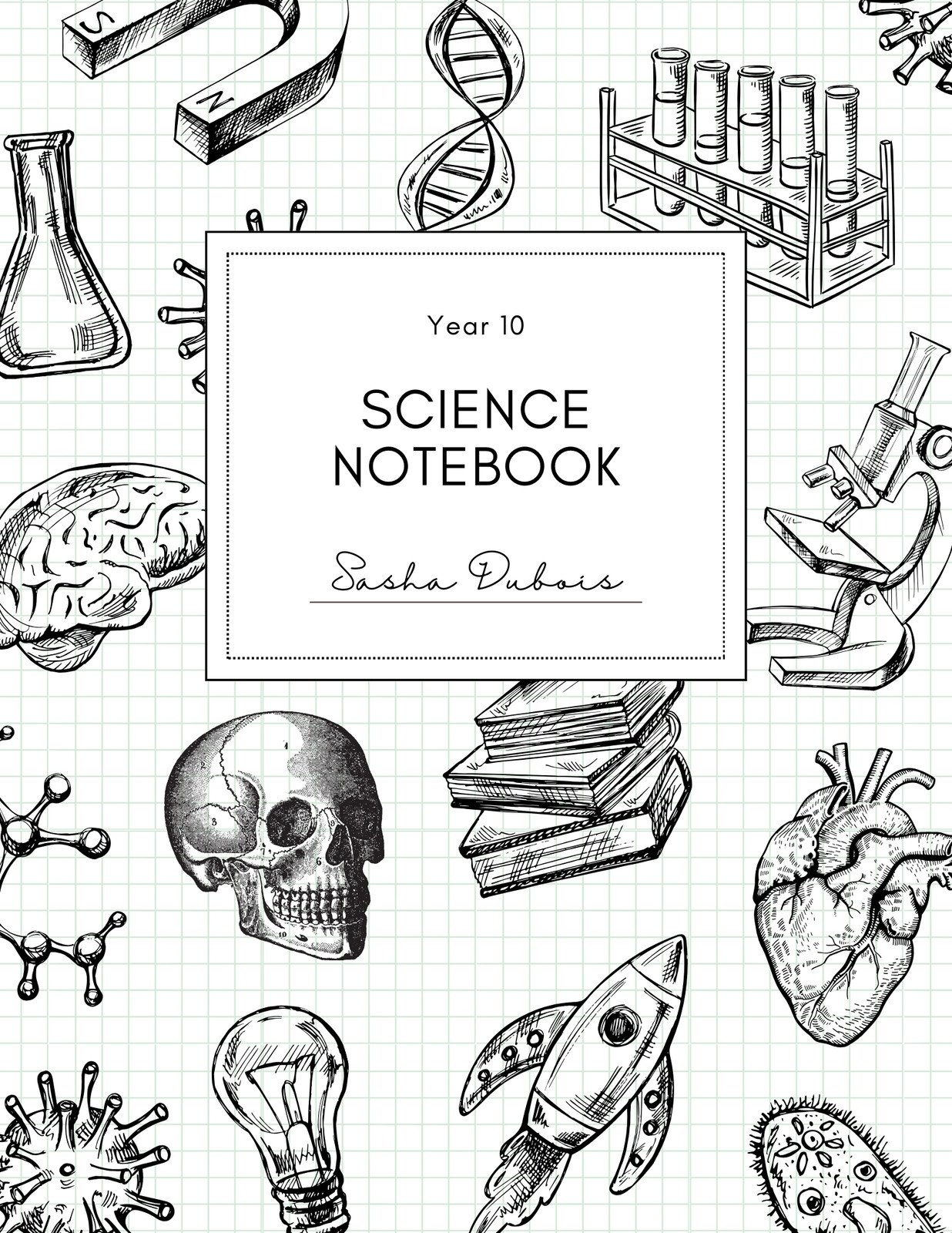 Free To Edit And Print Science Notebook Templates | Canva with Science Binder Cover Printable Free
