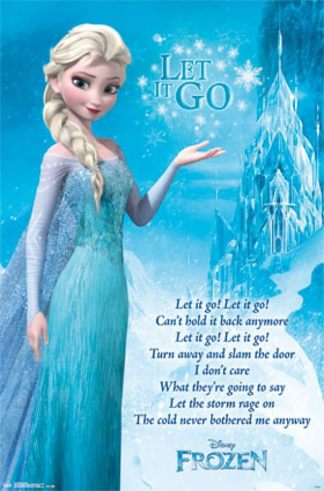 Frozen - Let It Go Lyrics Poster Print (24 X 36) - Walmart intended for Let It Go Lyrics Printable