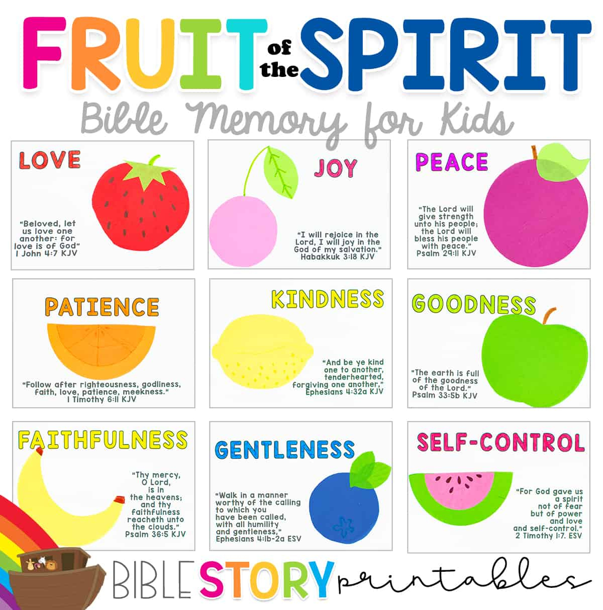 Fruit Of The Spirit Archives - Bible Story Printables within Fruit Of The Spirit Printable