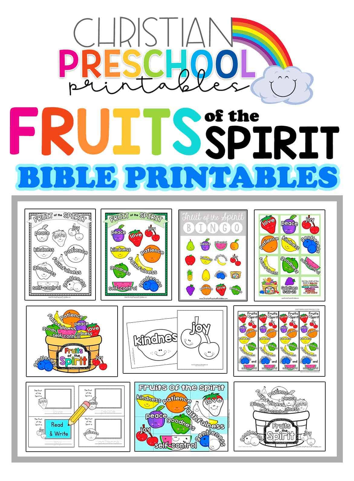 Fruit Of The Spirit Printables - Christian Preschool Printables throughout Fruit of the Spirit Printable