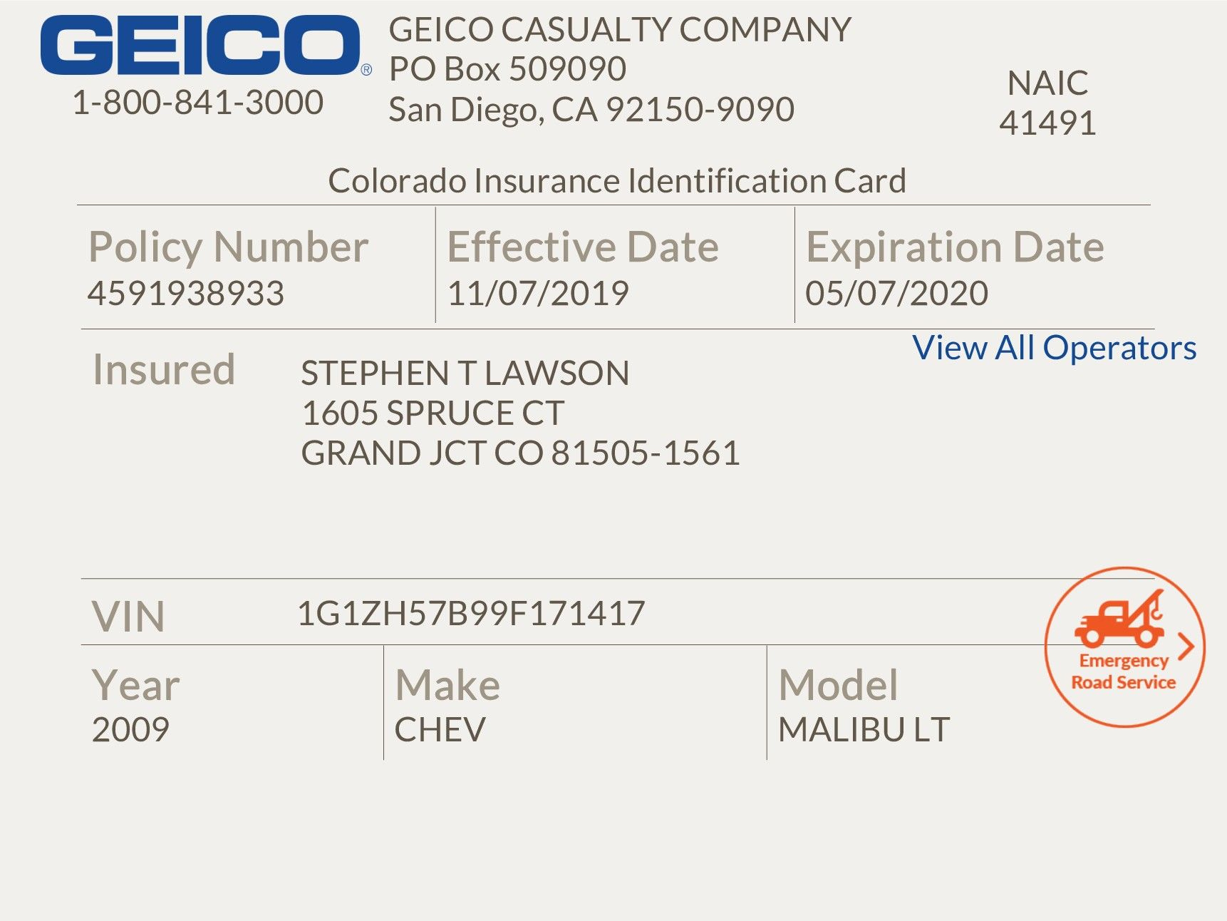 Geico Car Insurance Template - Printable pertaining to Template Printable Geico Insurance Card