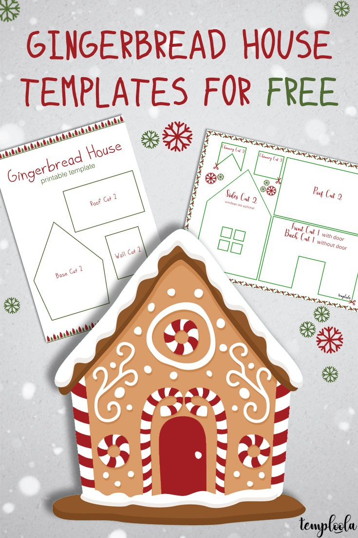Gingerbread House Templates For Free | Temploola with Free Gingerbread House Template Printable