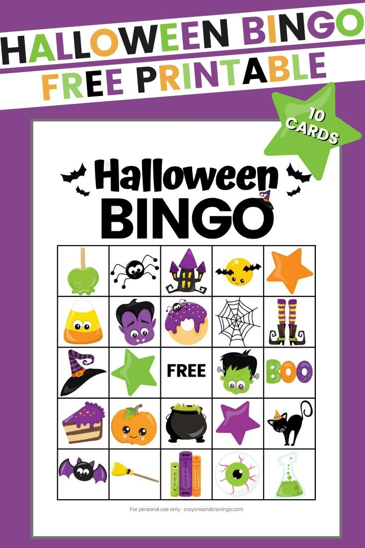 Halloween Bingo Free Printable Halloween Game For Kids in Free Printable Halloween Bingo Cards