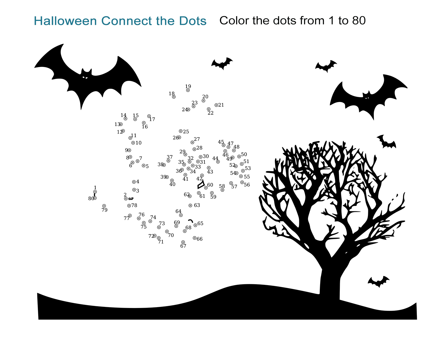 Halloween Connect The Dots Worksheet - All Esl with regard to Halloween Connect The Dots Printable