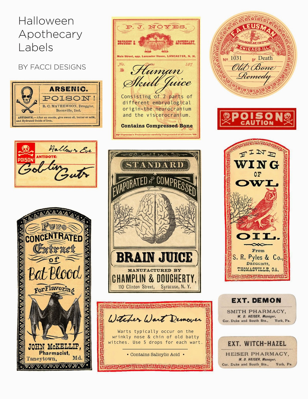 Halloween Love: Spooky Apothecary Labels Free Printable | Brooklyn throughout Halloween Labels For Bottles Printable Free