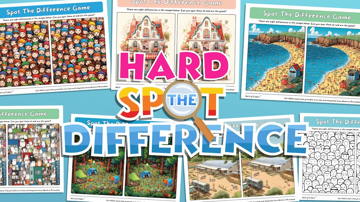 Hard Spot The Difference Games - World Of Printables regarding Difficult Spot the Difference Printable