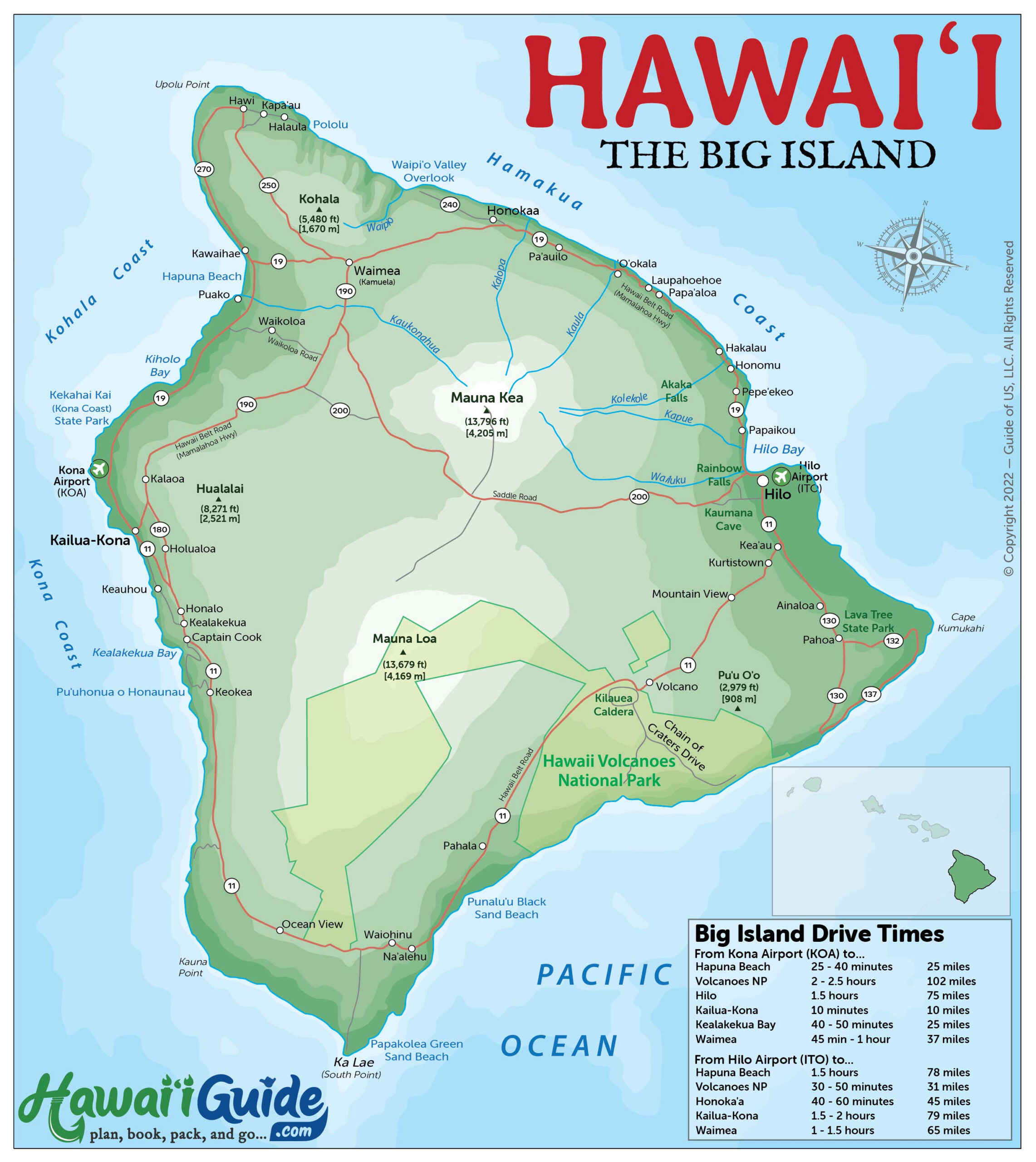 Hawaii Travel Maps | Downloadable &amp;amp; Printable Hawaiian Islands Map pertaining to Map of Hawaii Big Island Printable