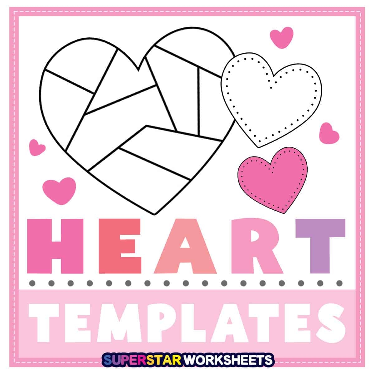 Heart Template (Free Printables) - Superstar Worksheets within Template Of A Heart Shape Printable