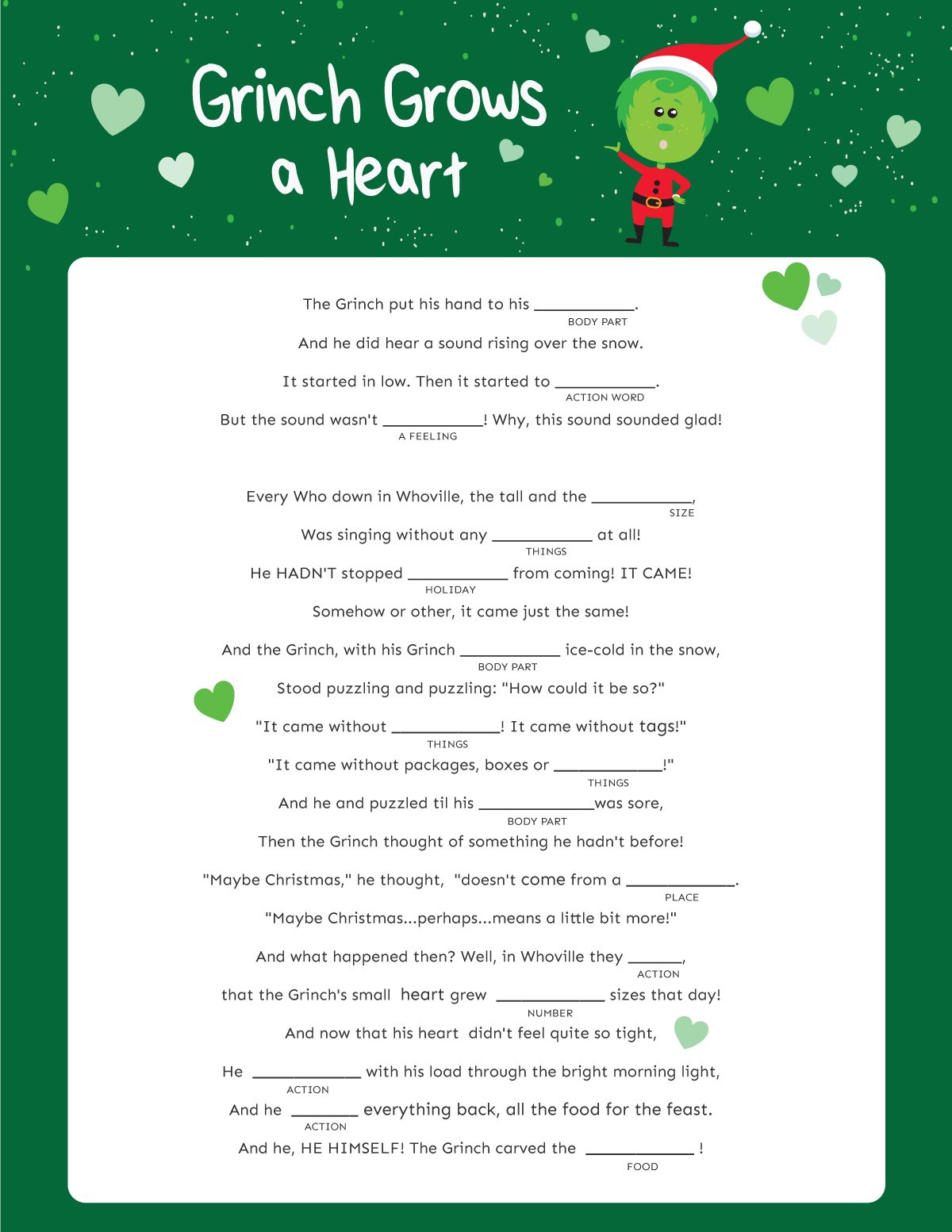 Hilarious Christmas Mad Libs {Free Printable} - Play Party Plan in Holiday Mad Libs Free Printable