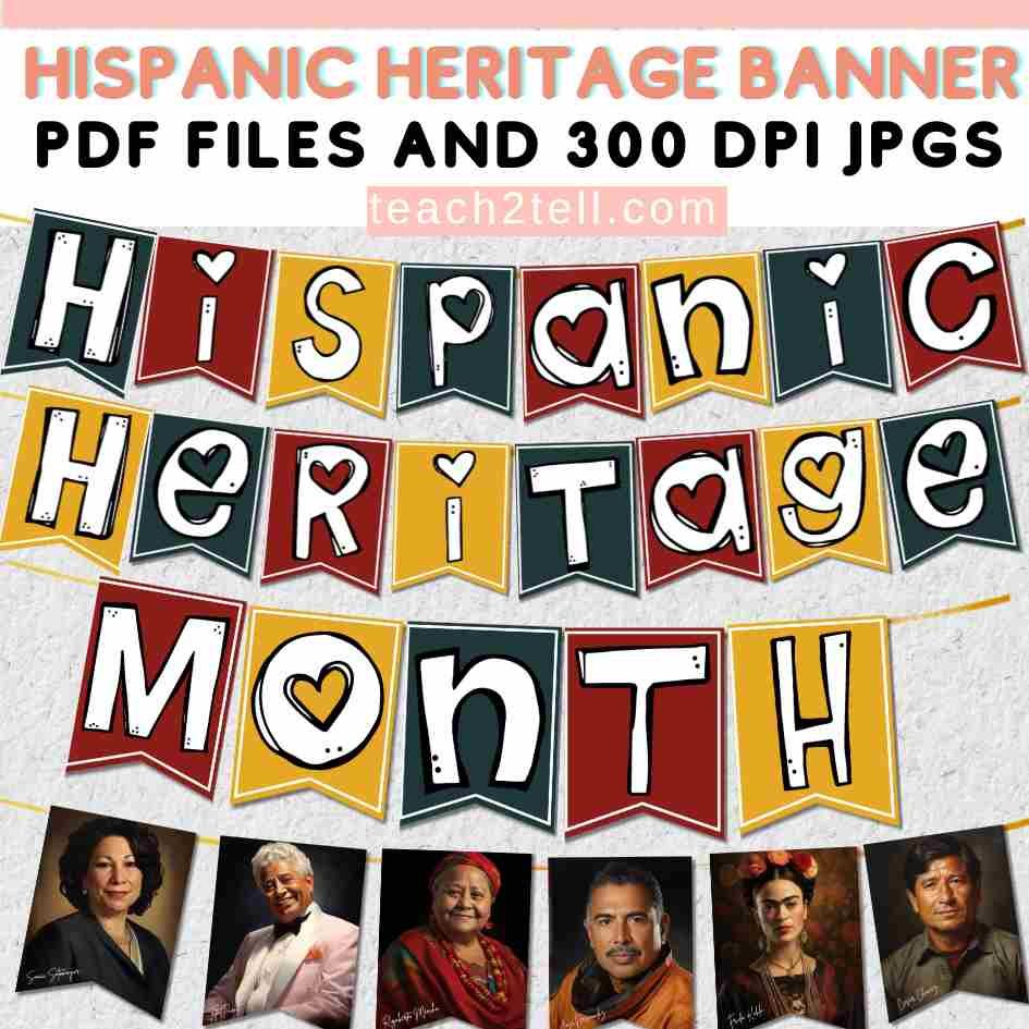 Hispanic Heritage Month Banner Printable Free regarding Hispanic Heritage Month Banner Printable Free