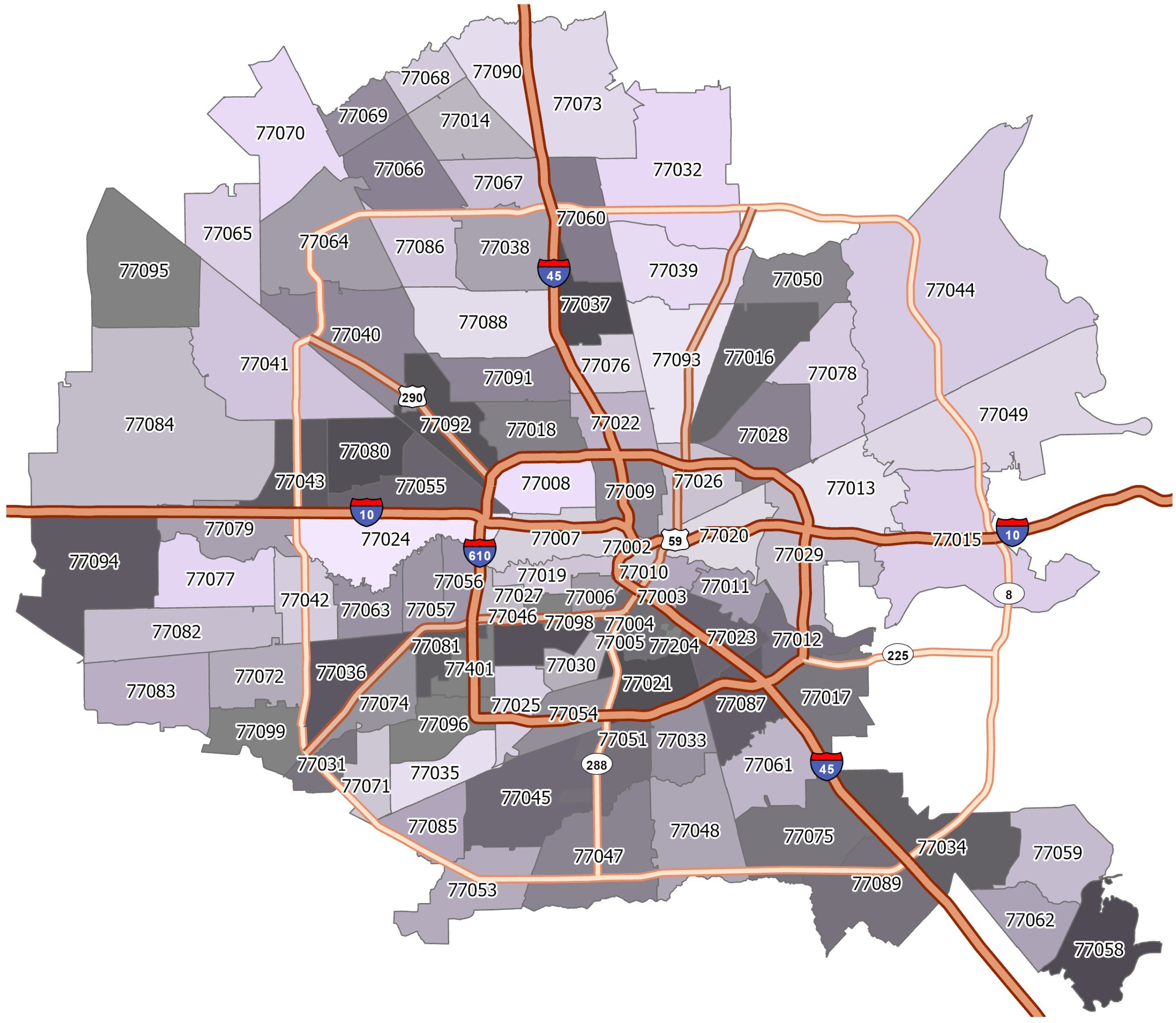 Houston Zip Code Map - Gis Geography - Worksheets Library for Printable Houston Zip Code Map