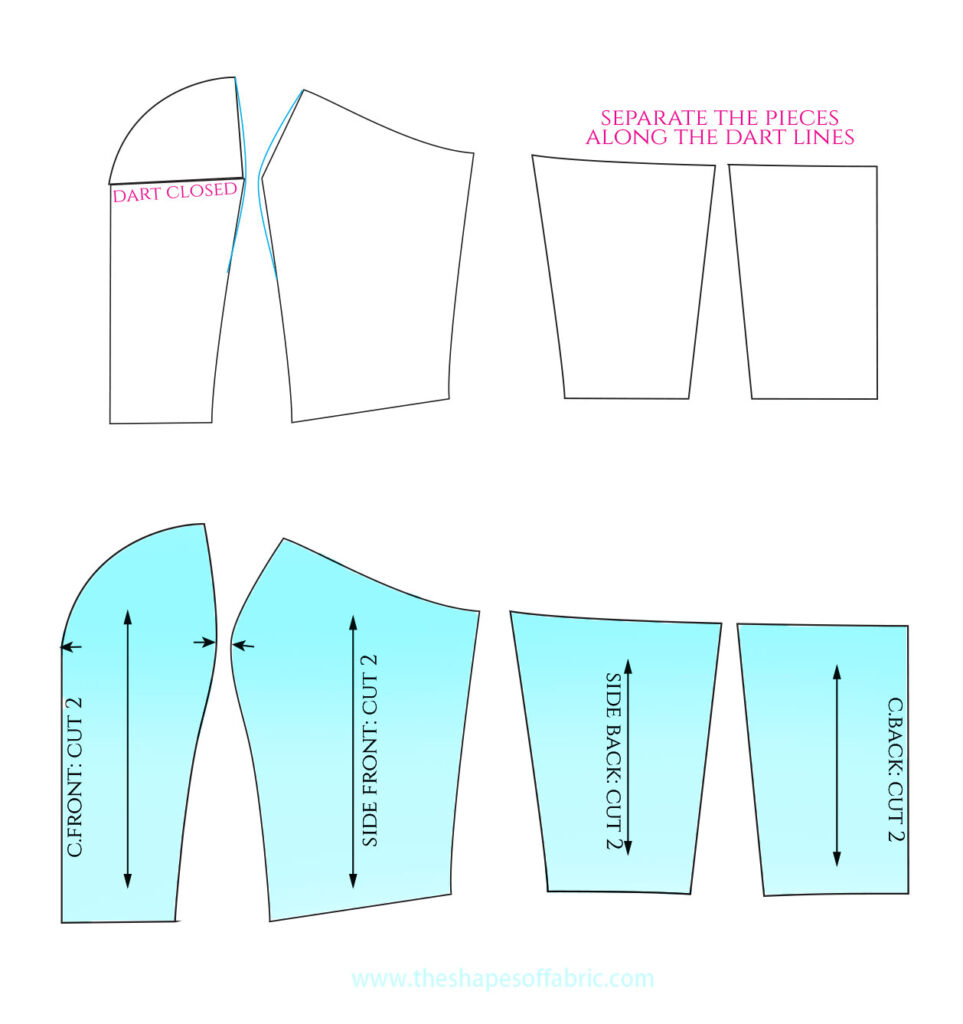 How To Draft Fitted Bodice Patterns For Strapless Garments pertaining to Free Printable Corset Top Pattern