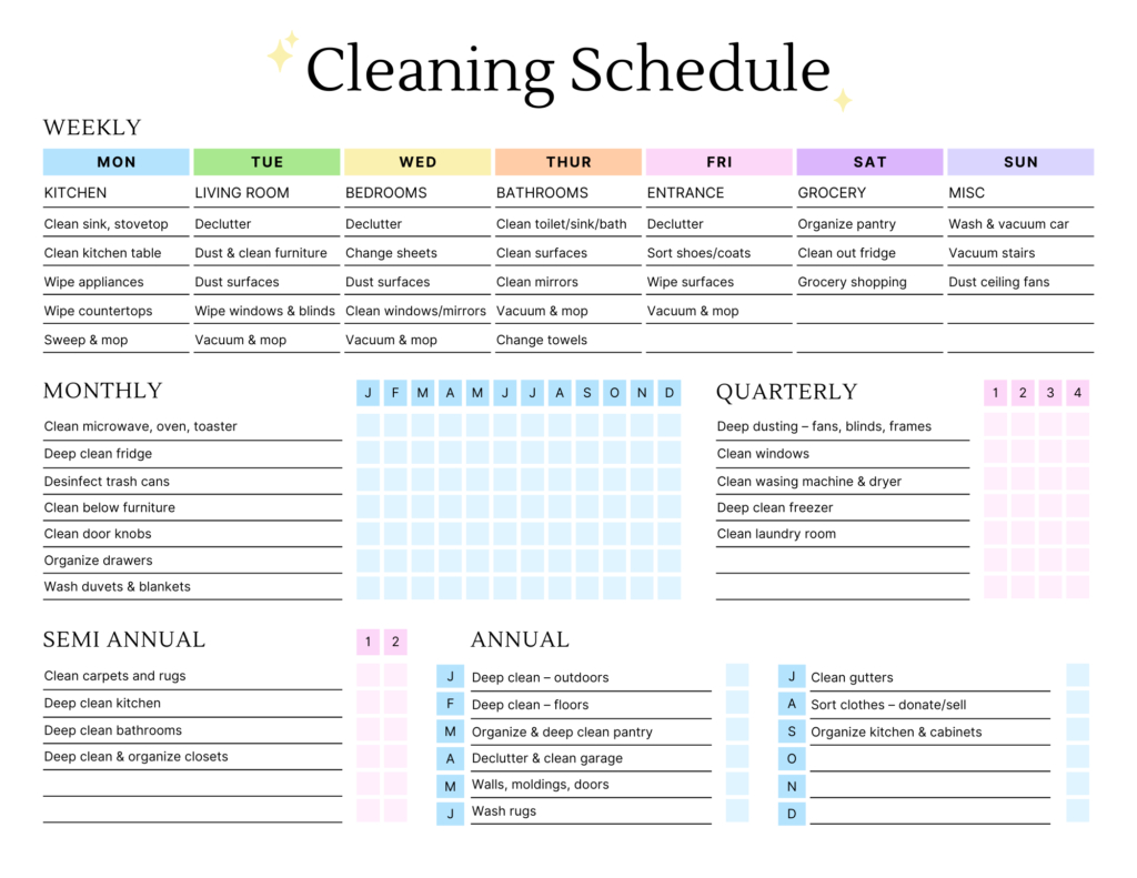 How To Effectively Stick To An Adhd Cleaning Schedule - A intended for Free Printable Adhd Cleaning Checklist