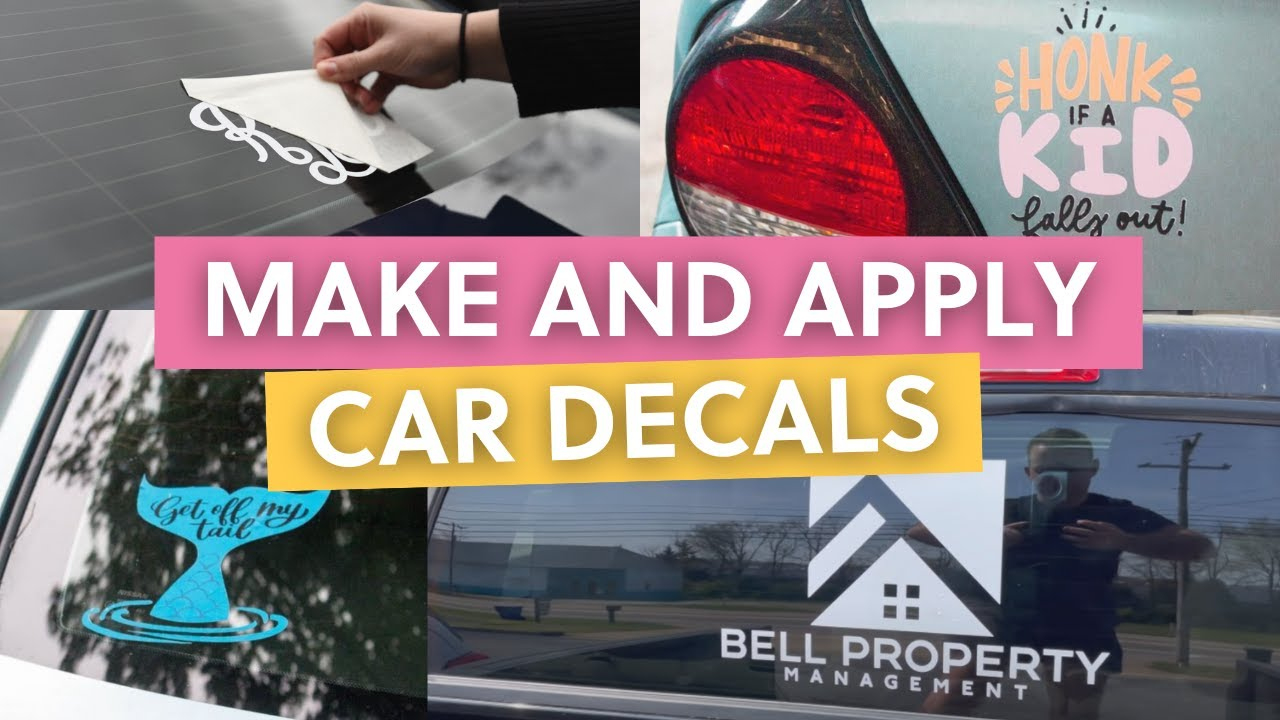 How To Make &amp;amp; Apply Car Decals With Your Cricut | Beginner Friendly within How to Make Car Decals with Printable Vinyl